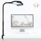 75 cm Höhe Schreibtischlampe Klemmbar, LED Dimmbar Klemmbar Augenschutz Tischlampe, 8.4 IN/21cm Kopfdurchmesser Flexible 360°-Drehung 25 Dimmmodi Schreibtischleuchte Tageslicht für Größerer Desktop