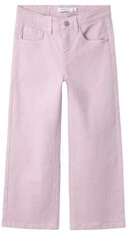 Name IT Pantalón para niña con Nombre It Girl Wide Leg Nkfrose Wide TWI Pant 1115-Tp Noos, Winsome Orchid, 152