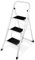 Lefeld 3-Stufige Trittleiter klappbar Klappstufen Klapptritt Stehleiter Leiter faltbar Tritthocker Trittbrett 300 x 200 mm, Belastbar bis 150 KG, ideal für Gewerbe und Haushalt, 613309
