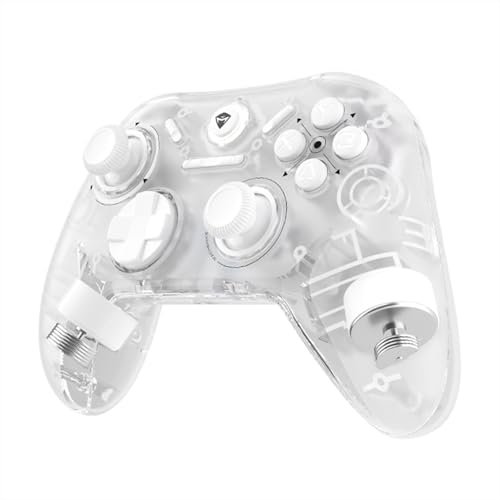 Machenike G1PRO Manette de Jeu Sans Fil Joysticks et Déclencheurs TMR sans Dérive Taux de Réponse de 1000Hz, Mode Turbo Vibration à Double Moteur Compatible avec PC/Switch/iOS/Android (Blanco)