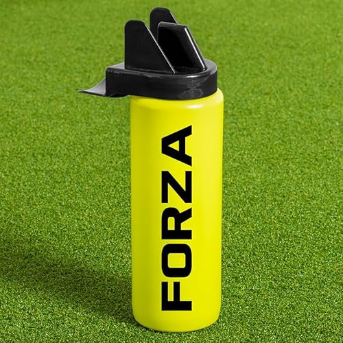 FORZA 1L Team Hygiene Water Bottles | BPA Free Sports Water Bottles with Contactless Nozzle - Ideal for Sports Teams (Yellow, Pack of 1)