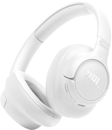 JBL Tune 730 BT Wireless Over-Ear-Kopfhörermit JBL Pure Bass Sound, Bis zu 76 Stunden Musikwiedergabe, Bluetooth 6.0, leichtem, faltbarem Design, Google Fast Pair, Microsoft Swift Pair, Weiß