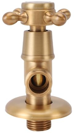 Garosa Válvula de Cierre de ángulo G1/2, Construcción de Cobre, Válvula de Cierre de Agua Fría y Caliente con Diseño Compacto para Fontanería Doméstica (Antigüedad)