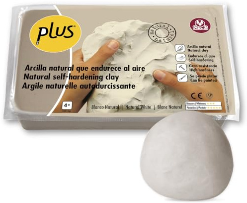 Sio-2 1 kg plus självhärdande lera – vit