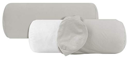 npluseins 2er Pack Baumwoll Kissenbezug - Jersey - viele Farben 1331.1812, ca. 40 x 15 cm, Silber