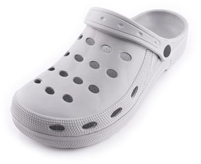 R-ISLAND Zuecos EVA Unisex,Hombre,Mujer,para Sanitario,hosteleria.Comodo y Impermeanle (Gris, Numeric_41)