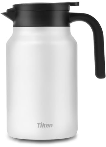 Tiken 1.5L Thermal Coffee Carafe Jug, Double Walled Stainless Steel Insulated Vacuum Coffee Flask for Hot &Cold Drinks