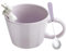 BigNoseDeer Tassen mit 3D-Kaninchen im Inneren, Keramik-Hasen-Kaffeetasse mit Löffel, niedliche Geschenke, Ostergeschenke, 350 ml, Violett
