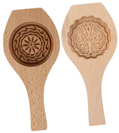 ABOOFAN Moon Cake Molds Wooden Pastry Moulds 8.7 Inch Traditional Chinese Baking Tools Household Kitchen Accessories