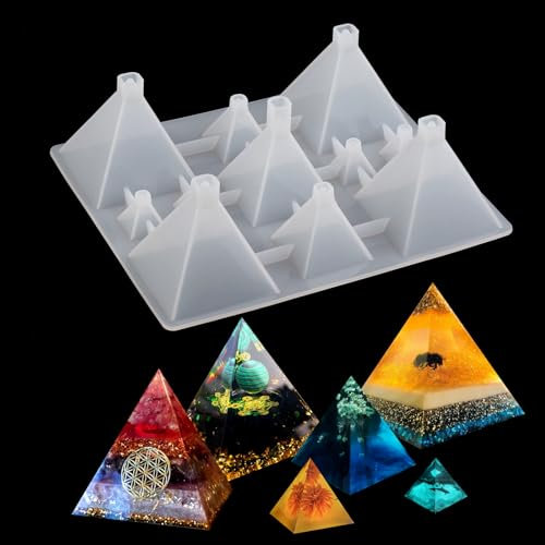 EPODA Moule en Silicone pour Pyramide en Résine Époxy