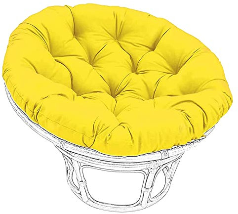 Papasan - Cuscino per sedia a dondolo impermeabile, extra large, per poltrona Papasan, colore: nero e blu, 50 x 50 cm