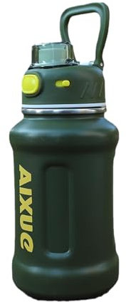 Insulated Stainless Steel Water Bottle - 20 Oz Wall Hydro Jug Water Flask | Leakproof Wide Mouth Portable Travel Mug, Reusable Cup with Straw Lid & Carry Handle for Women & Men