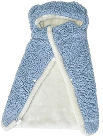 Coperta per animali domestici, mantello per cani, con cappuccio, costume per gatti, carino per animali domestici, per il freddo, morbido mantello in peluche caldo per cani e gatti di piccola taglia