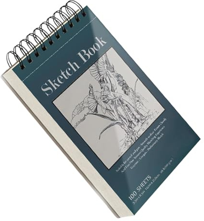jojnsha Blocco per schizzi con rilegatura a doppio filo, 100 fogli, 100 g/m², copertina rigida, per artisti