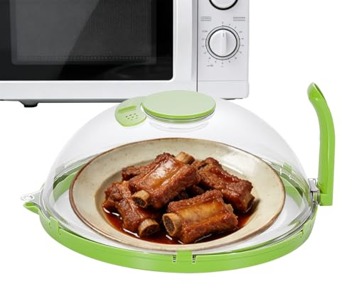 Coperchio a microonde per alimenti,Protezione per spruzzi ventilati resistente al calore, copertura per forno a microonde, cucina alimentare, per riscaldamento, cottura a vapore, frutta, verdura