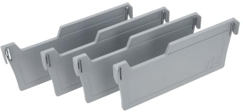 Feldherr Séparateurs de Bandes dessinées XS pour boîtes Courtes et Longues - Lot de 4 séparateurs compacts à numéro Unique - Espace pour étiquette - Légers et Robustes