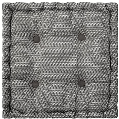 Atmosphera Otto - Cuscino da pavimento, 40 x 40 x 8 cm, colore: Grigio