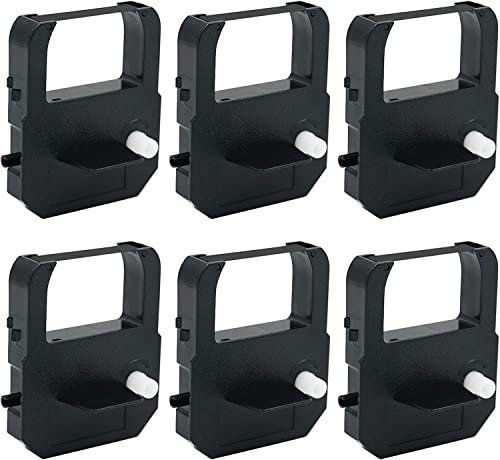Printerfield Farbband ST10 in Schwarz für Seiko Precision TP-10 TP-15 TP-20/ für Seikosha ST10 ST-10 und für Acroprint 175 ES700 ES900 (6er Pack)