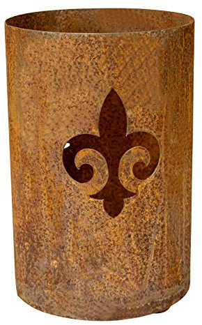 Edelrost Windlicht Lilie