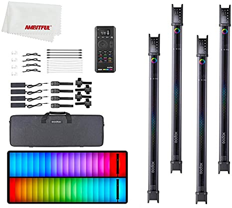 Godox TL60-K4 RGB Tube Light Photography Handheld Light Stick | RGB Color Photography Light Stick APP Remote Control, Handheld Photos/Vlog/Videography, 3000K-6500K Color Temperature
