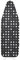 Wool Reversible Fitted Ironing Board Cover - 2 in 1 (Black)