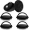Geiserailie 6 Pcs Hair Scalp Scrubber Massager Brush Dandruff Cleaning Shower Shampoo Exfoliator Brush for Women Men Home Travel Pets(Black)