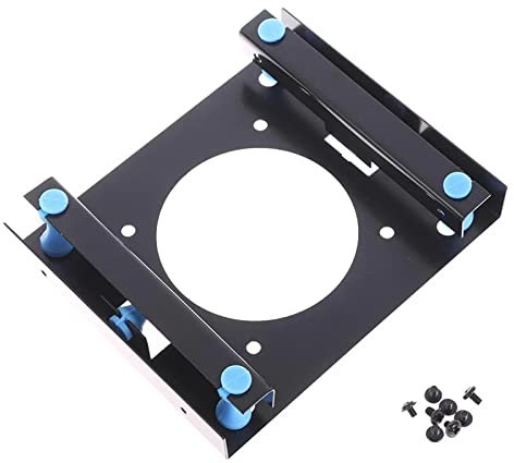 Supporto per hard disk interno nero da 3,5 a 5,25, staffa in metallo, forte durezza, montaggio frontale