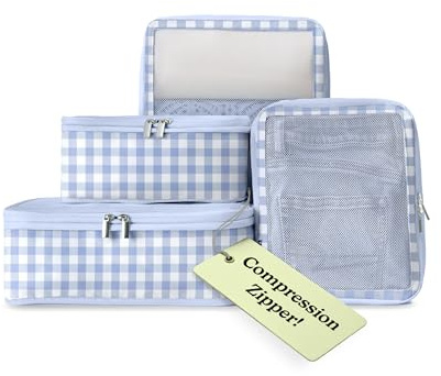 Vandel Space-Saving Compression Packing Cubes for Women, Men, Compressible Carry On Suit Case Organizer Luggage Packing Cubes for Travel Organizer Bags for Luggage and Backpacks, Suitcase Cube