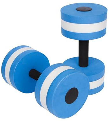 2 Pezzi Manubri per Acquagym, in Schiuma ad Alta Densità per Esercizi Fitness in Piscina, Bilancieri per Allenamento Acquatico