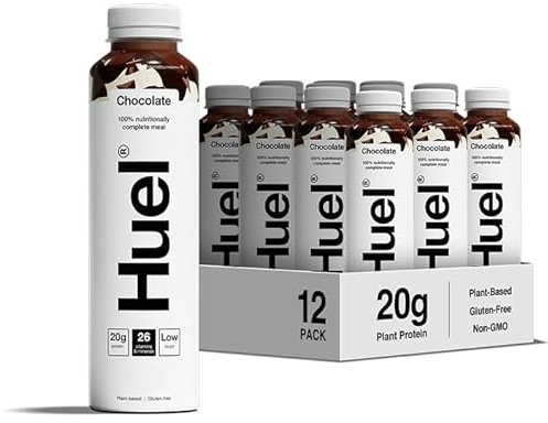 Huel Ready-to-Drink Meal, Chocolate Protein Drink, 12 x 500ml Bottles, Protein Shakes, Pre-Portioned Meal, 20g of Protein per Bottle, Rich in Essential Vitamins, Minerals, Meal Replacement Shake