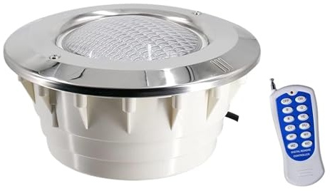 GUODDM Lampada da Parete Subacquea AC12V, Luci Subacquee per Piscina Par56, Luce Subacquea RGB Impermeabile IP68 Incorporata con Alloggiamento(15w)