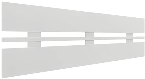 DHOME Cabecero de Madera reciclada DM Horizontal Ancho Cama Palets Herrajes incluidos (160x46 Horizontal Ancho, Blanco)