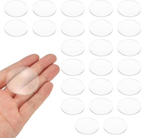 PATIKIL 24-pack biconvex lins, 41 mm dia. 180 mm brännvidd optiska linser förstoringsglas pappersvikt akryl dubbel konvex för gör-det-själv kontorsskrivbord hem vetenskap experiment teleskop