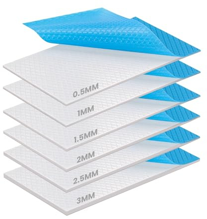 FEHONDA Thermal Pad for GPU, 100 x 50 x 1.5 mm, 21W/mK | Tear-Resistant, Non Conductive, Double-Sided Self-Adhesive, Reusable,Thermal Pad For CPU/PS4/PS5/PC/RAM/Laptop/SSD/GPU