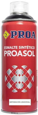 PROASOL SPRAY Imprimacion Universal Antioxidante Proa. Negro RAL 9005. 400 ML.