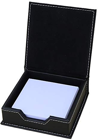 GORESE Boîte Pour Bloc-Notes en cuir (Noir)