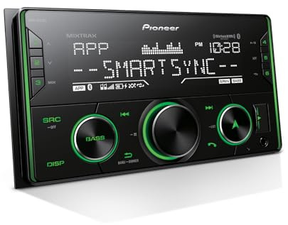 Pioneer MVH-S622BS Double Din Bluetooth Car Stereo with USB/AUX Inputs, Pioneer Smart Sync, and Hands-Free Calling for Enhanced in-Car Audio Experience