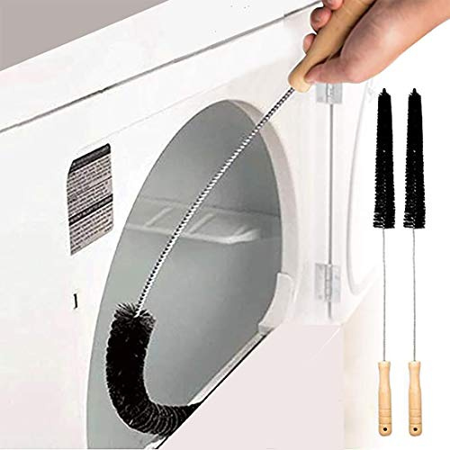 KUNANG Dryer Lint Vent Cleaning Brush, Pipe & Refrigerator Coil Brush (2 Pieces)