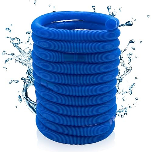 HAFIX® Pool Schlauch Ø32mm Pool Saugschlauch 10m Schlauch Poolsauger 32mm. Poolschlauch Schwimmbadschlauch. Pumpenschlauch für Pumpe. Flexibler Wasserschlauch für Poolpumpen 32mm 10 Meter blau.