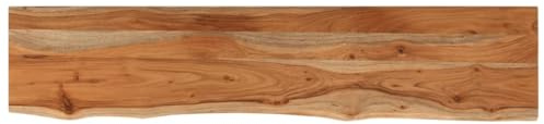 vidaXL Estante de Pared Rectangular, Balda Repisa para Libros CD, Anaquel Flotante, Estantería Expositora Colgante, Madera de Acacia Borde Vivo