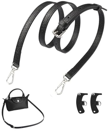 JNTMIKUN Correa para Bolso Longchamp, Ajustable Correa de Hombro para Bandolera Mujer con Gancho Giratorio Metálico
