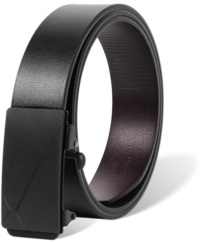 Chyaya Men's Belt Leather,Ratchet Belt for Men,Adjustable Leather Ratchet Belt 3.5cm Trim To Fit,Men’s Automatic Buckle Belt Suit For Jeans Casual,Formal,Work Wear (120cm,Fit waist size 37-39')