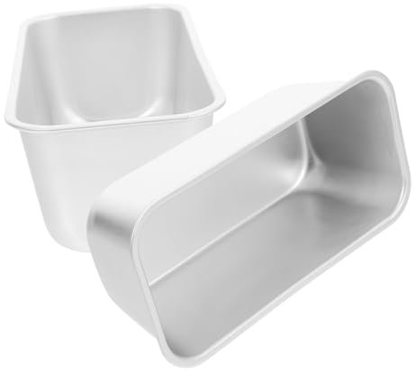 OFFSCH Molde Para Pastel y Bandeja Rectangular Para Hamburguesas 2 Piezas Aleación De Aluminio Resistente Reutilizable Para Horno Repostería Panadería