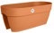 elho Vibia Campana Flower Bridge 60 - Blumenkasten Balkon mit Halterung - 100% Recyceltem Plastik - L 59 x B 26 x H 22 cm - Braun/Terra