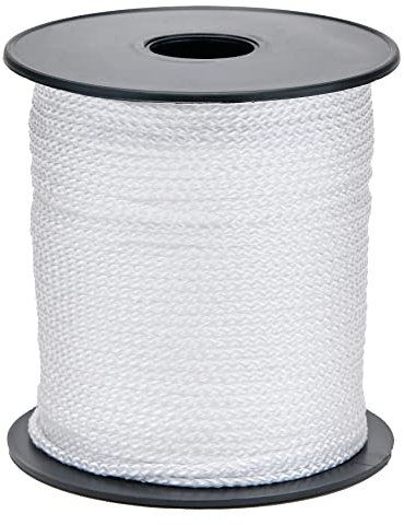 Flandria Corde Tresse polypropylène 3mm Bobine 100m Blanc - Solide, Résistante et Polyvalente pour Bricolage, Jardinage et Usage Nautique