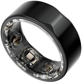 Beafon, Felixx SR31T - Anillo Inteligente, Titanio, Color Negro, tamaño 11 (64,mm), Seguimiento de Fitness, frecuencia cardíaca, oxígeno en Sangre y presión Arterial, Seguimiento del sueño, gestión