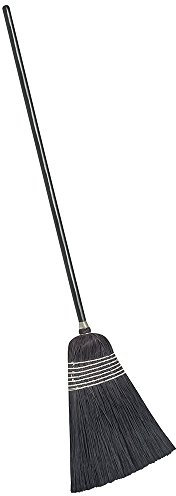 Nespoli – Scopa Saggina Nera per Ambienti Industriali con Oli e Grasso, Setole in Saggina 43cm Rivestite con Anilina Nera, Manico in Legno H100cm per Pulizia Efficace, Multi-Uso per Interni ed Esterni