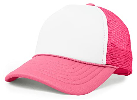 DALIX Trucker Caps Toddler Hats Infant, Neon Pink White