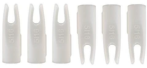 ZZYB 50 Stück Bogenschießen Pfeilnocken Kunststoff 5/16 Jagd Plastinock Pfeilnocken Welle Ende Zubehör (Weiß)