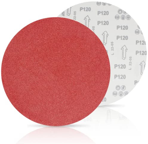 FEIHU Schleifscheiben klett 15 Stück 300mm Körnung 120,für Schleifscheibe klett Tellerschleifer,Durchmesser 300mm Schleifpapier klett für Holzschleifen/Metallpolieren